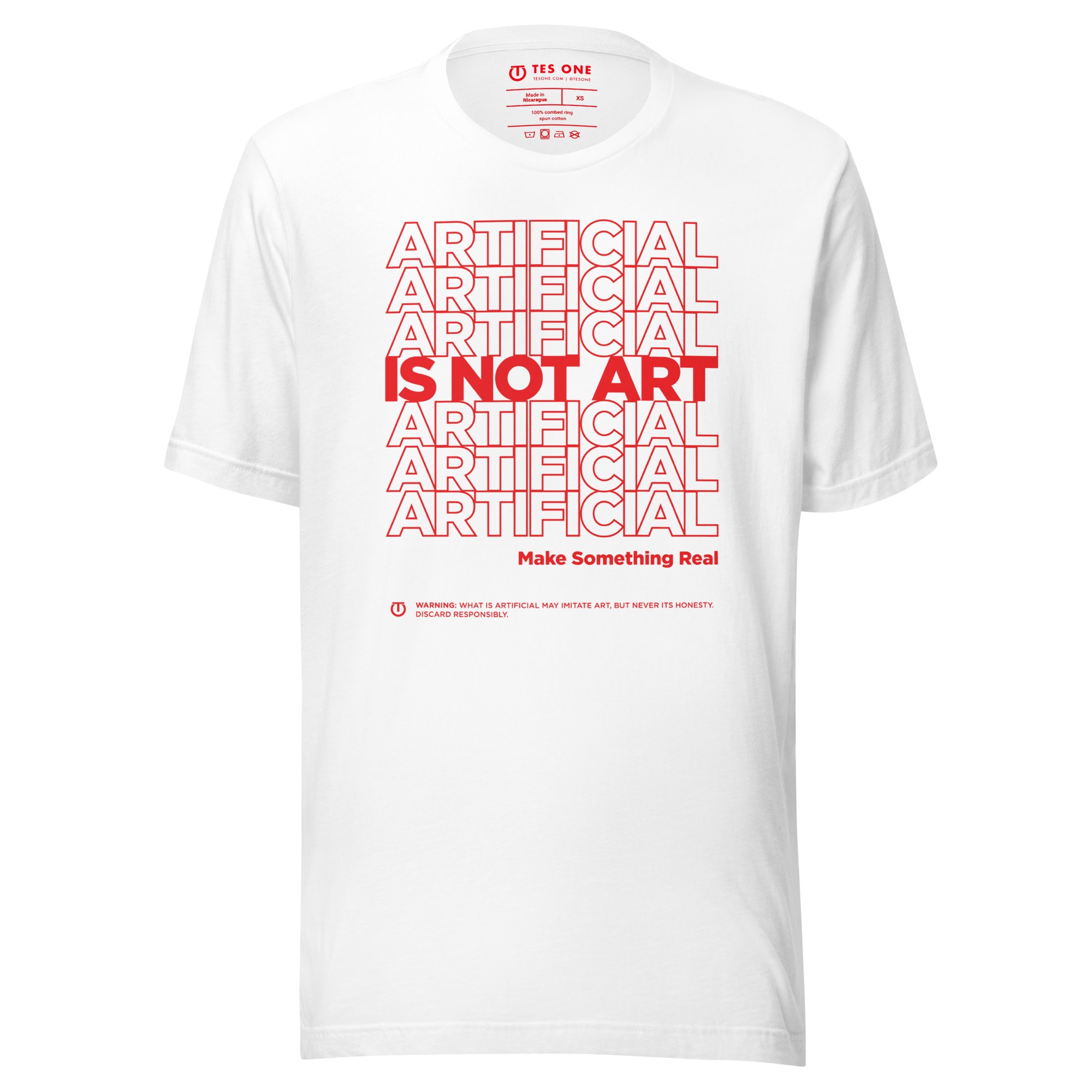 Artificial is Not Art Tee by Tes One